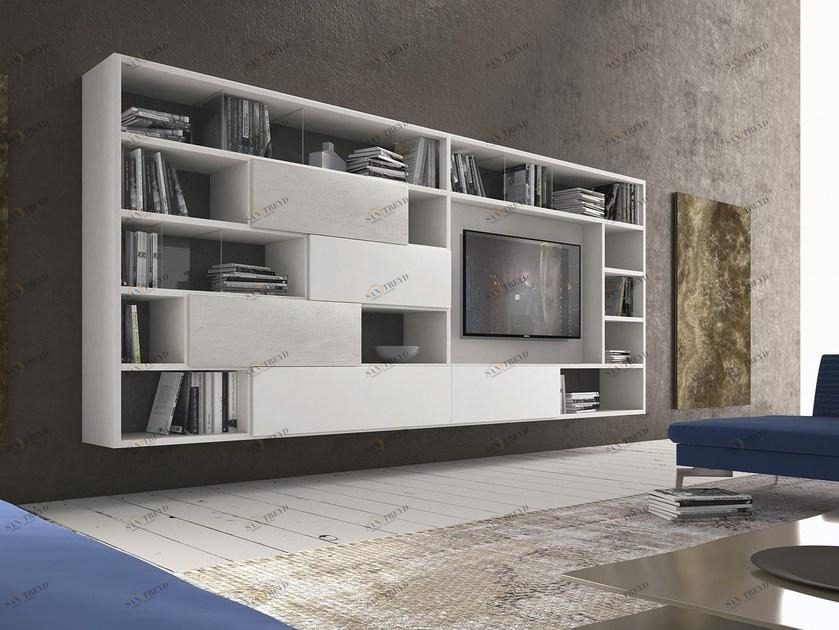 Presotto Настенная модульная стенка для хранения из дерева Pari & dispari librerie sun-id-1476314