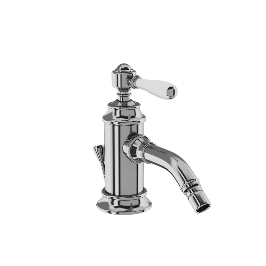 Burlington Arcade Смеситель для биде, однорычажный, Arcade, со сливным клапаном Хром с рукояткой Crosshead ACL13C  - Вид №6