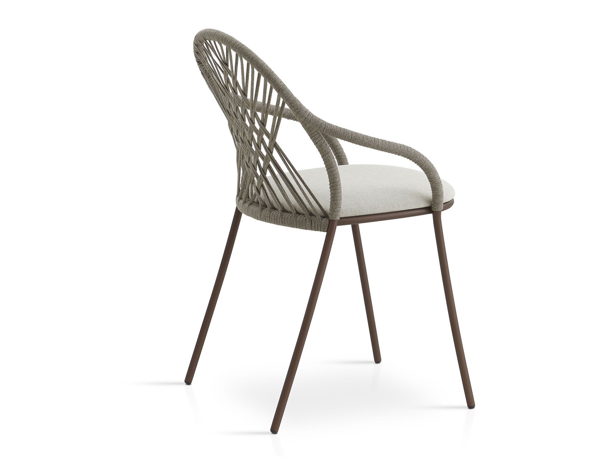 Штабелируемый садовый стул из нержавеющей стали и веревки с подлокотниками EXPORMIM лепесток ARCH-00131570 - Вид №1