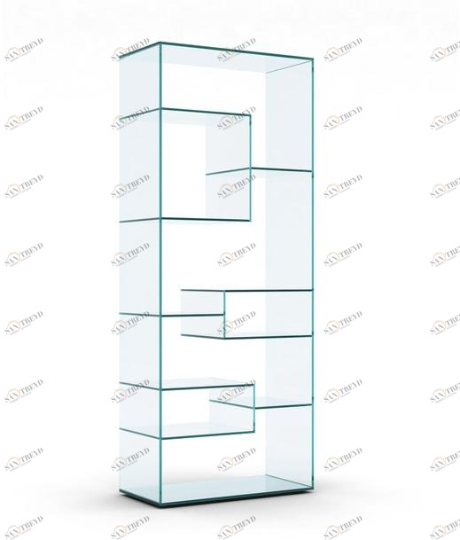 Tonelli Design Открытый отдельно стоящий двухсторонний стеклянный книжный шкаф Liber sun-id-1378710