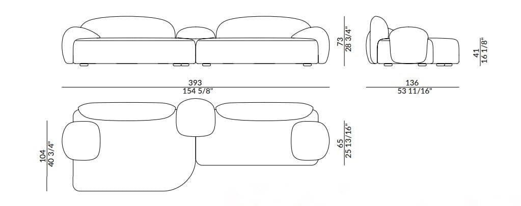 Ткань диван Paolo Castelli Inspiration ARCH-00077884 - Вид №5