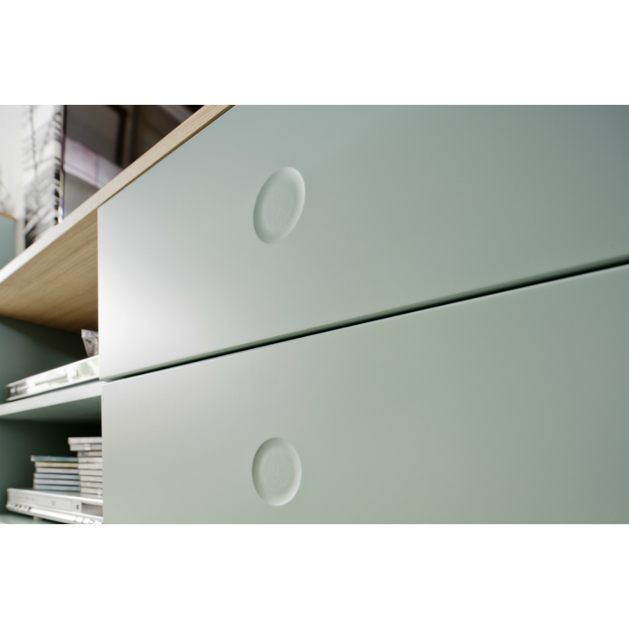 Тумба под ТВ Tenzo Dot, 60х162х43 см, дуб, зеленая 1664676 - Вид №11