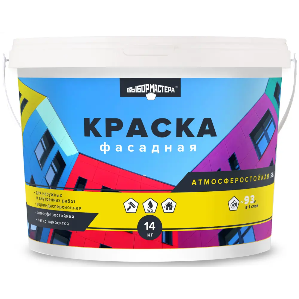 Краска фасадная Выбор мастера цвет белый 14 кг 83993308 STLM-2064867 