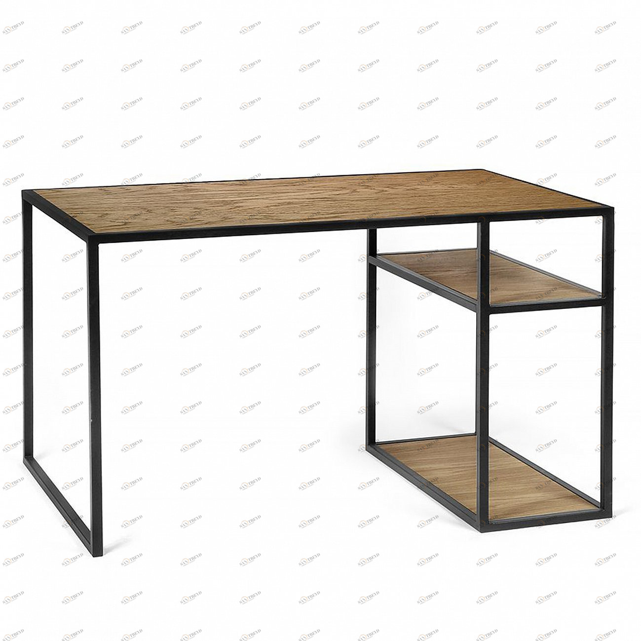 Письменный стол с полками деревянный, темный дуб Romero INTELLIGENT DESIGN ПИСЬМЕННЫЕ СТОЛЫ ROMERO 260852 Коричневый 