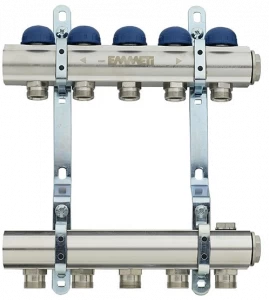 EMMETI Распределительный коллектор с решетками для радиаторов Collettori, cassette e valvole a sfera motorizzate