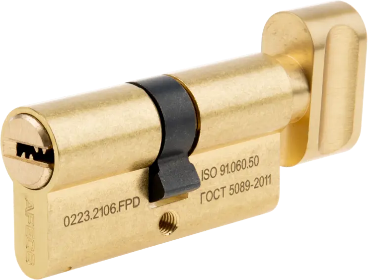 Цилиндровый механизм Apecs Pro LM-60-C-G с защитой от взлома 84168030