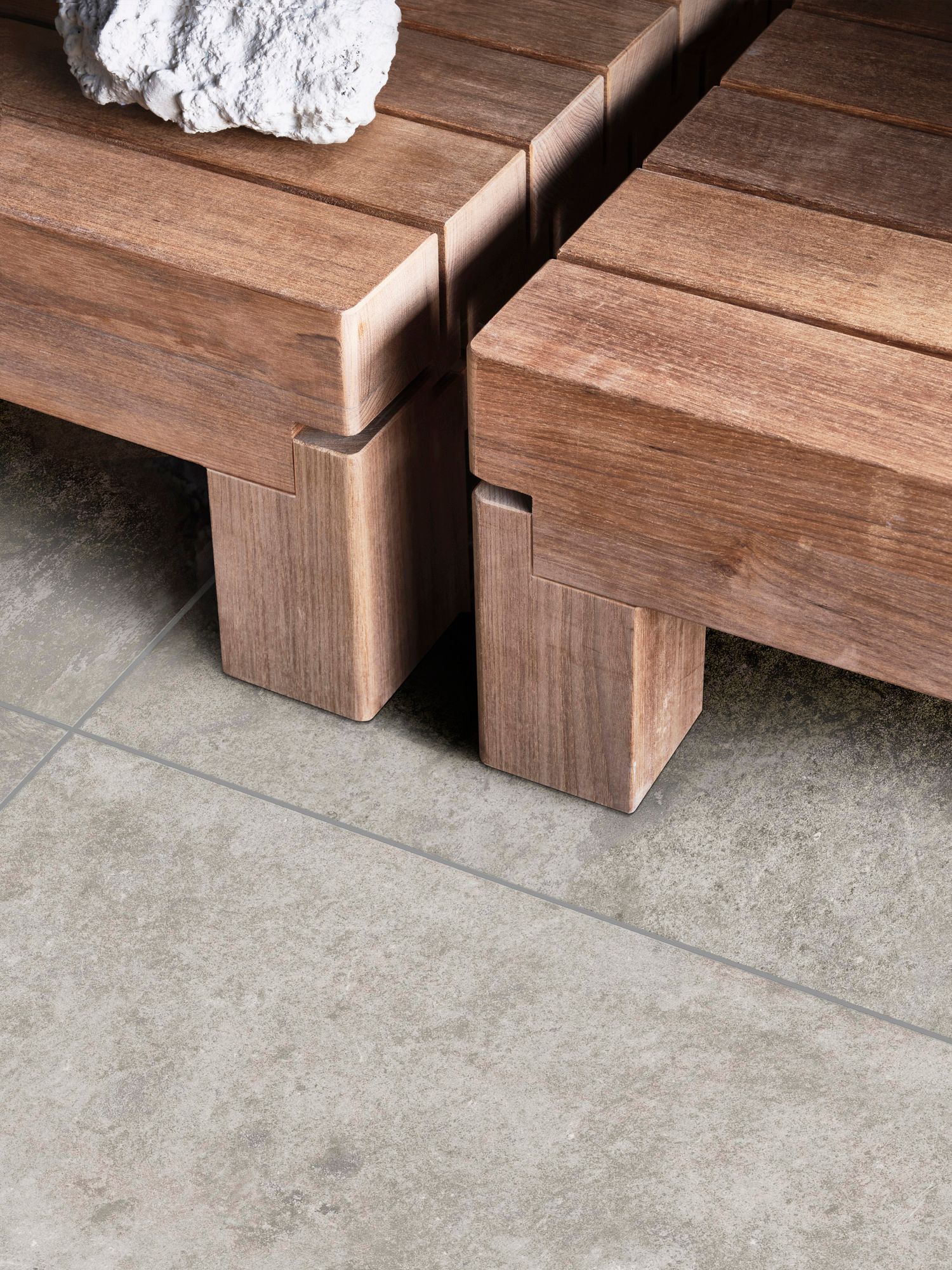 Деревянный квадратный низкий садовый столик Piet Boon Bente ARCH-00033990 - Вид №2