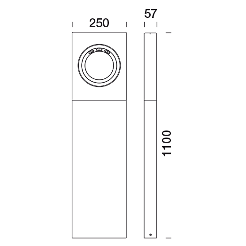 1969611 Мобильный светильник Platek MOON Paletto  MOON Applique H. 1100 mm - 3 LED 3000K single emission  - Вид №8