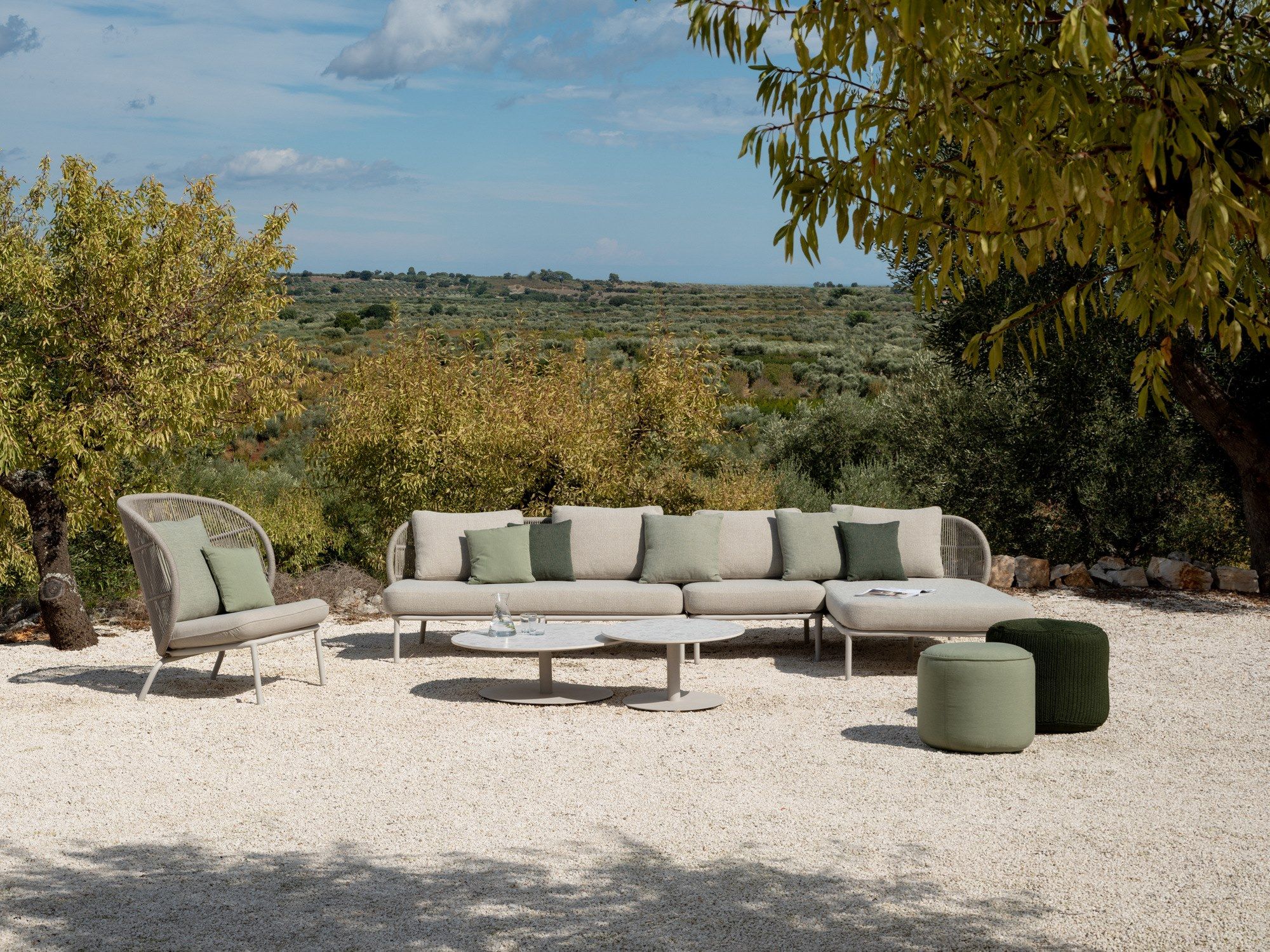 Тканевый угловой модульный садовый диван Vincent sheppard Кодо ARCH-00001263 - Вид №11