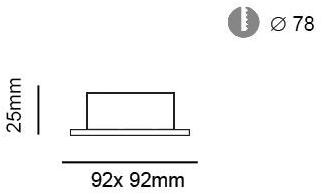 Terzo Light Встраиваемый квадратный точечный светильник из алюминия  C106s.gu.00  - Вид №1