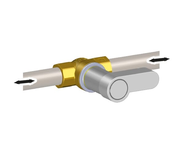 Утопленный газовый запорный кран с внешним рычагом TECO ARCH-00097173 - Вид №1