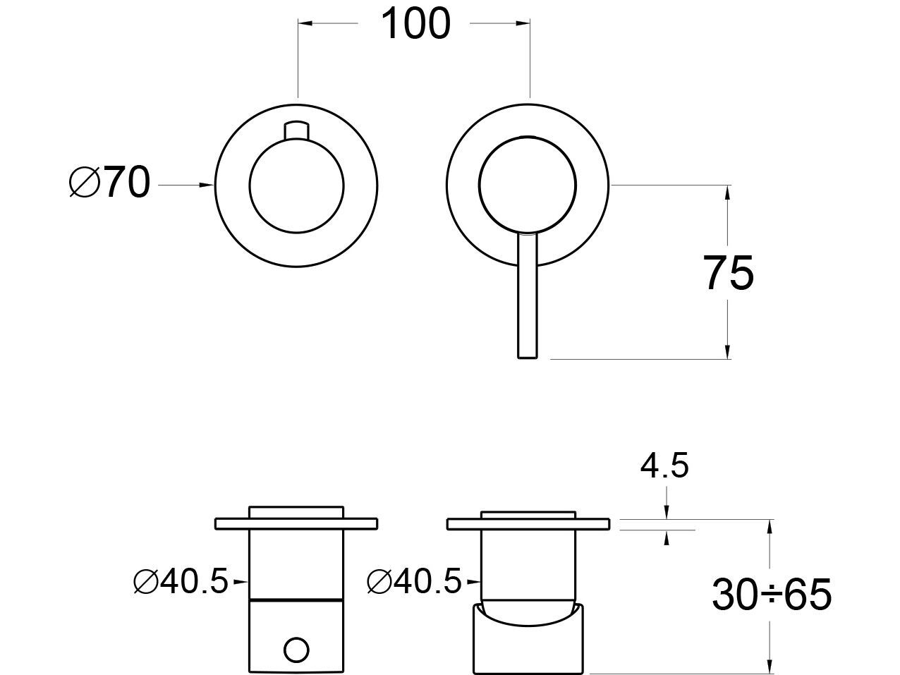 Однорычажный смеситель для душа с переключателем GUGLIELMI RUBINETTERIE Sprint ARCH-00026857 - Вид №2