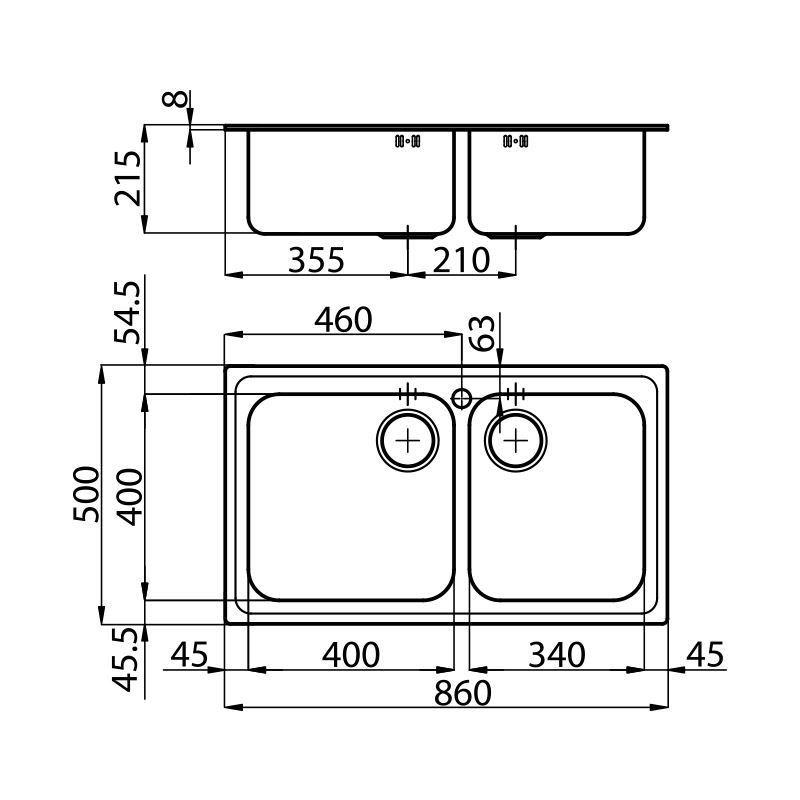 1382062 Мойка S3000 1382 062 Fosterspa  - Вид №1