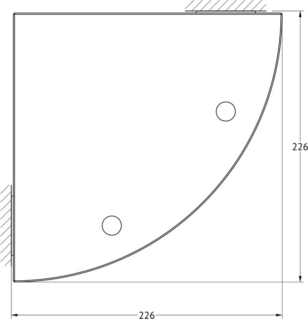 STI 518 Полка угловая с держателями 22 cm 3SC STILMAR ANTIQUE BRONZE Treesseci 3SC - Вид №1