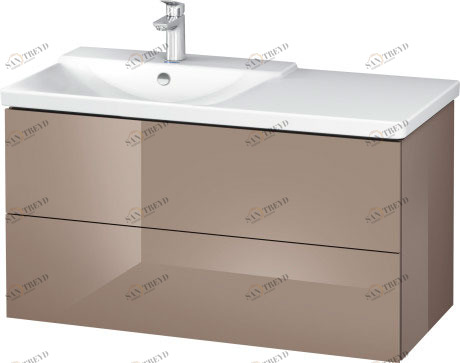 LC625108686 Тумбочка подвесная L-Cube #LC6251 1020 x 481 мм Капучино глянцевый лак Duravit