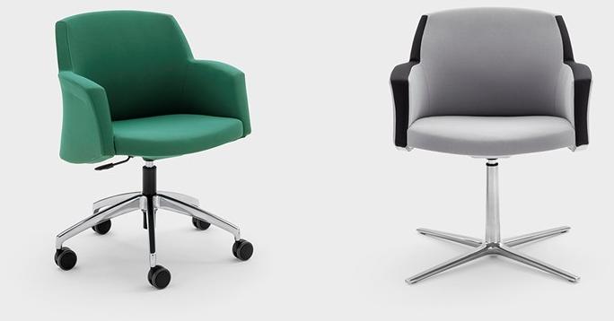 Viganò Офисный стул из ткани с 4 спицами и подлокотниками Miss grace sun-id-1440753 - Вид №1