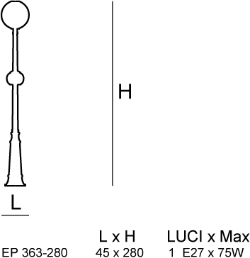 Siru Садовый светильник из муранского стекла Sfera Ep 363-280 - Вид №1