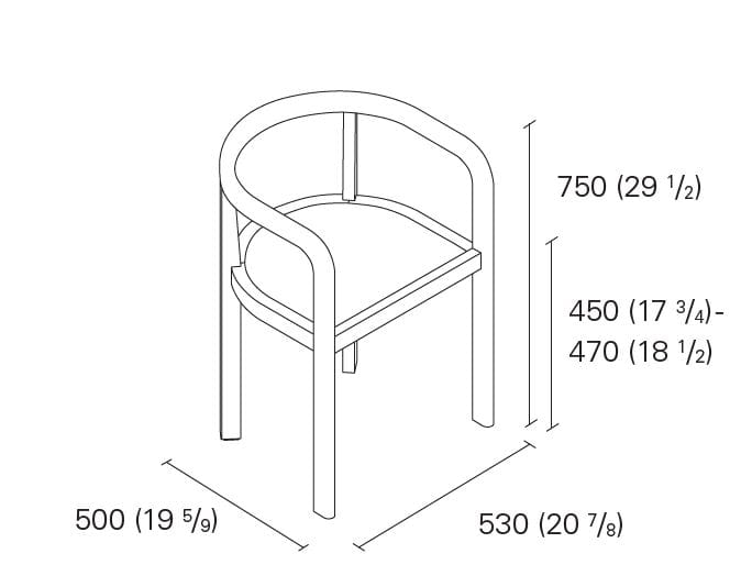 Венский соломенный стул с подлокотниками e15 Herre ARCH-00108995 - Вид №6