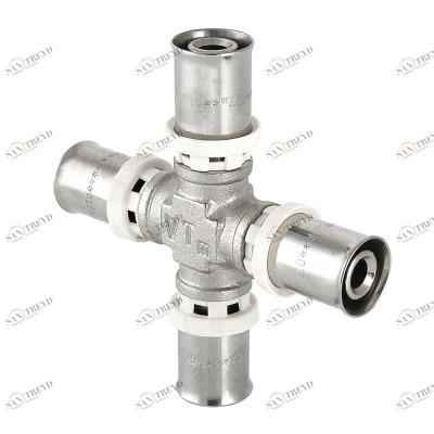 VTm.241.N.201620 Пресс-фитинг – крестовина Valtec 20 х 16 х 20 х 16 мм 