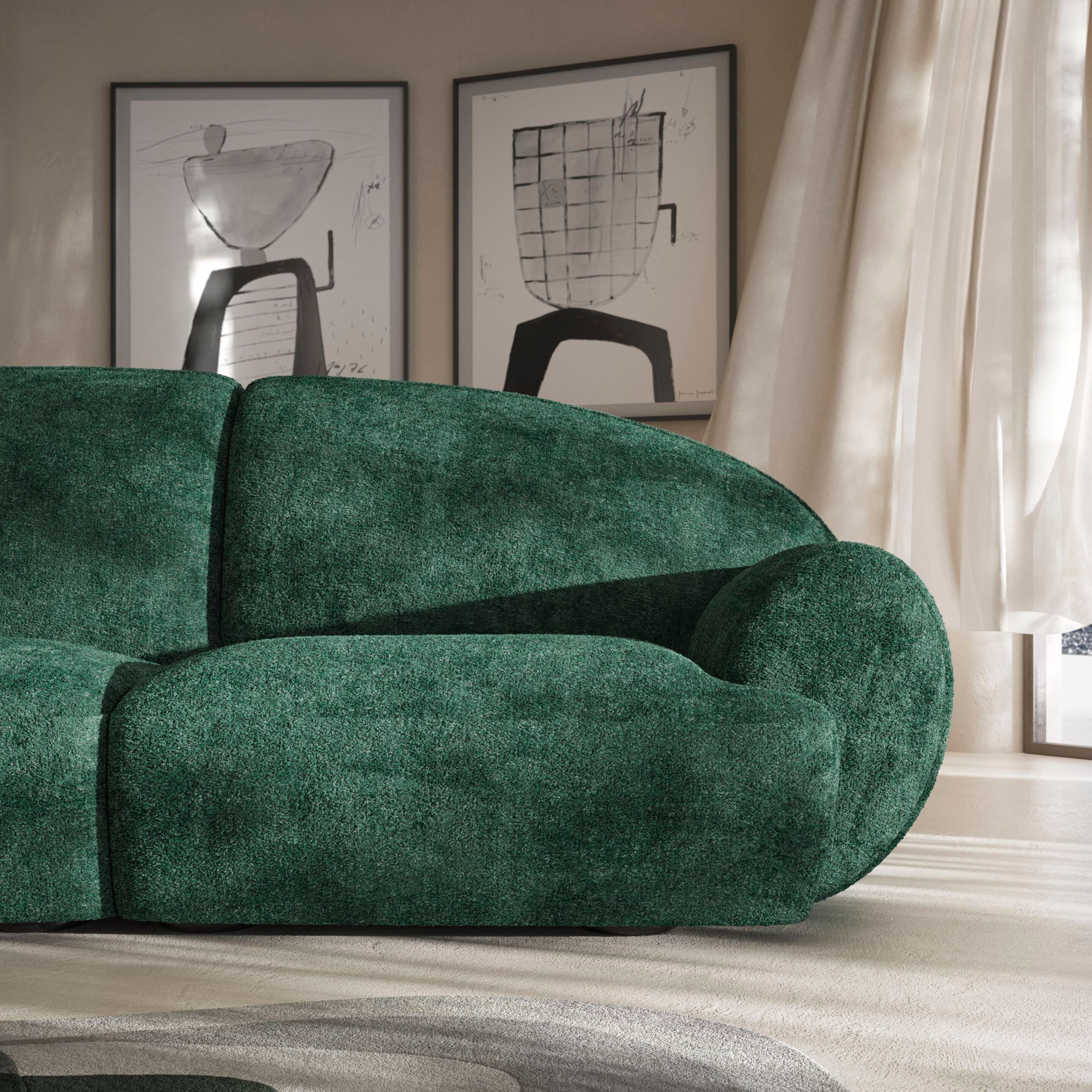 4-местный тканевый диван Natuzzi Italia память ARCH-00096947 - Вид №3