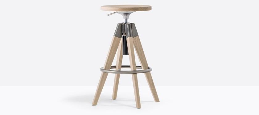 Pedrali Табурет поворотный из дуба с газлифтом Arki-stool Arkw6 - Вид №6