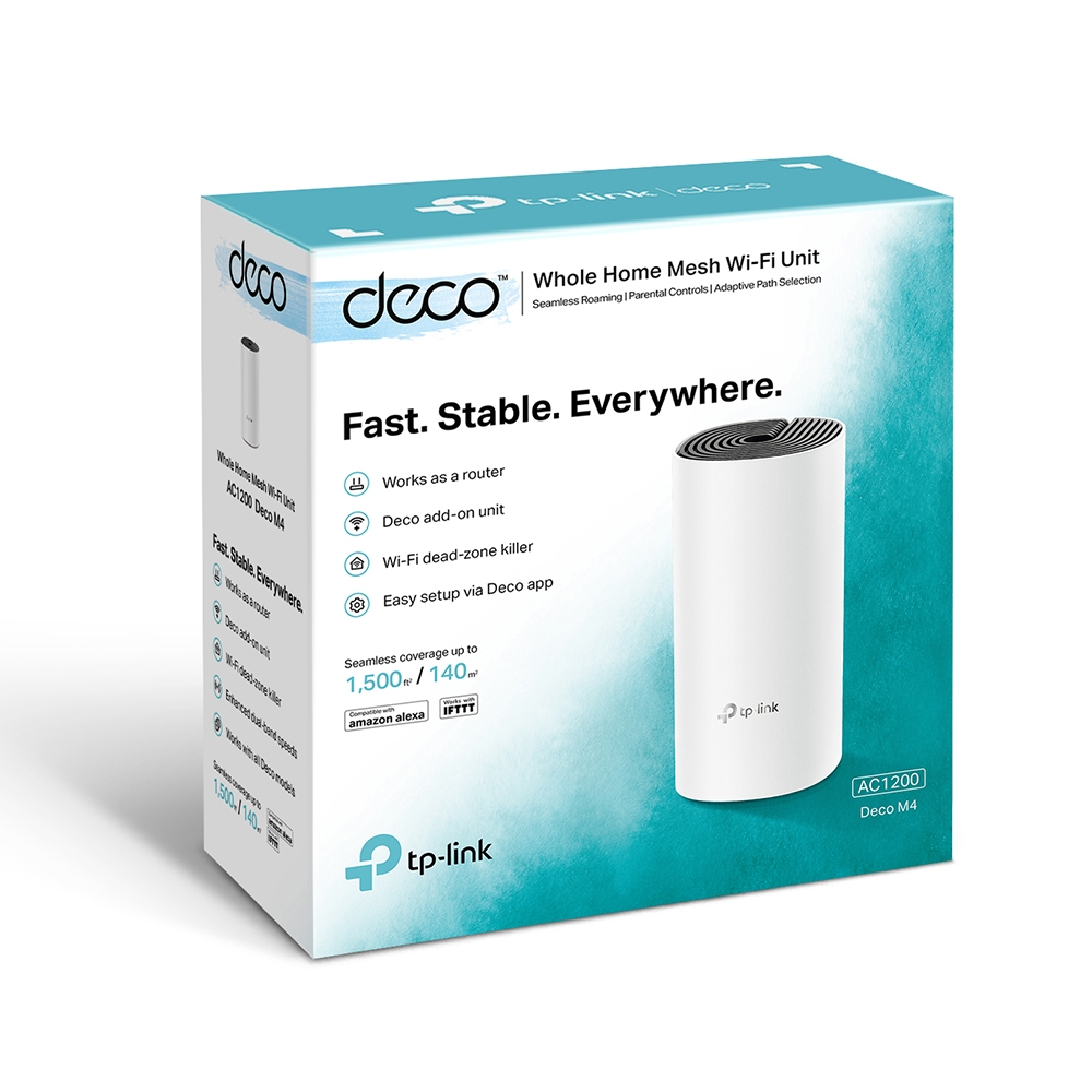 Deco M4(1-pack) Ac1200 mesh wi-fi unit, 2 gigabit ports, 2 internal antennas TP-Link Santreyd  - Вид №4