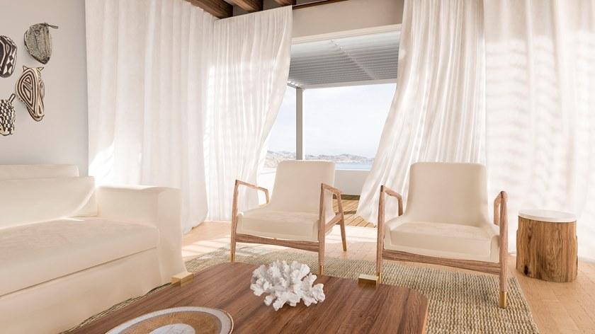 JOSÉ LEITE DE CASTRO Кресло из ясеня и ткани с подлокотниками  12708719  - Вид №1