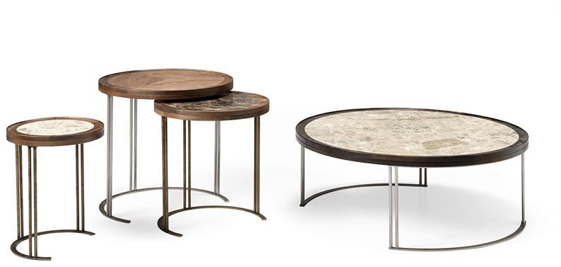 Arte Brotto Круглый журнальный столик из орехового дерева Leonardo L1040n - Вид №2