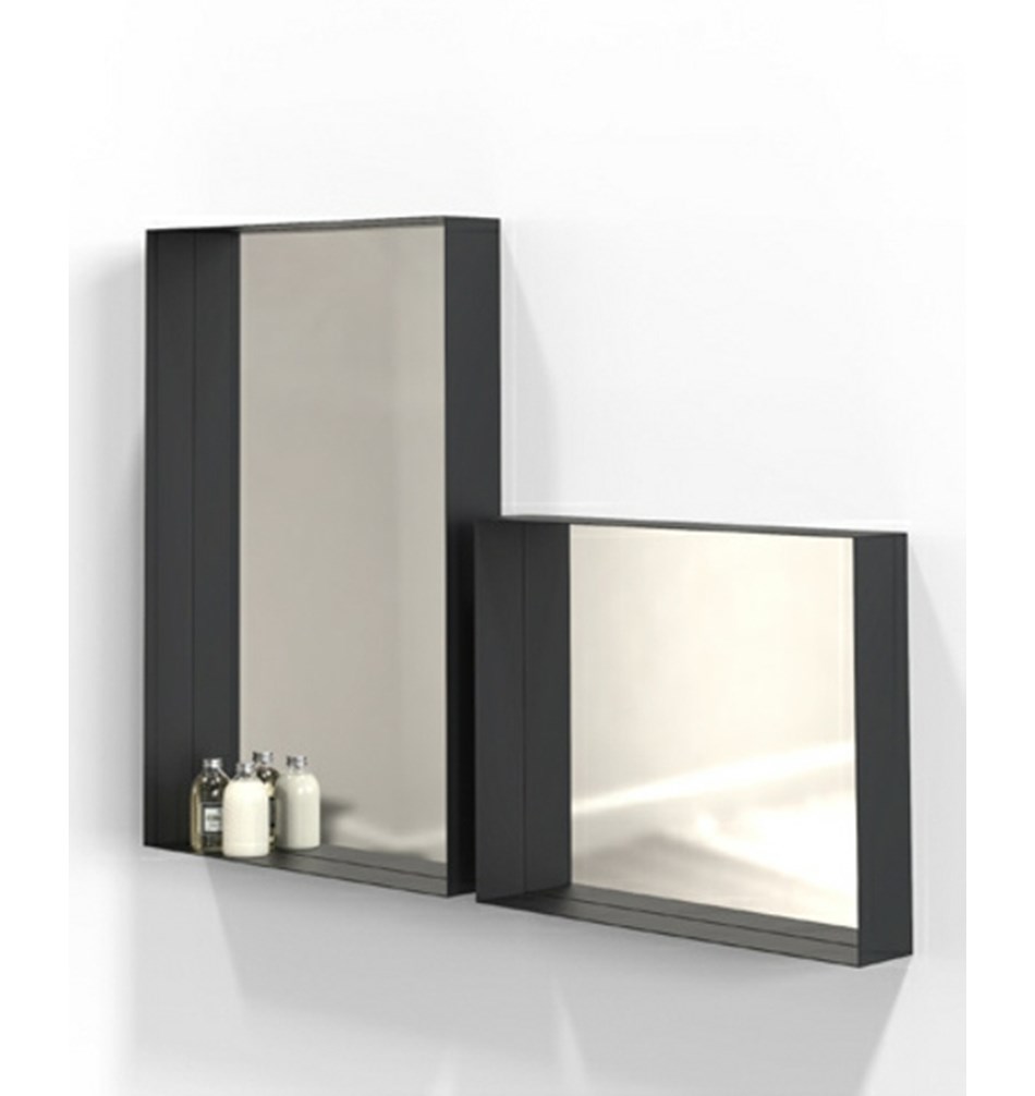 FROST Зеркало 4127, 50x60cм » чёрное Алюминий Черный U4127-B  - Вид №1