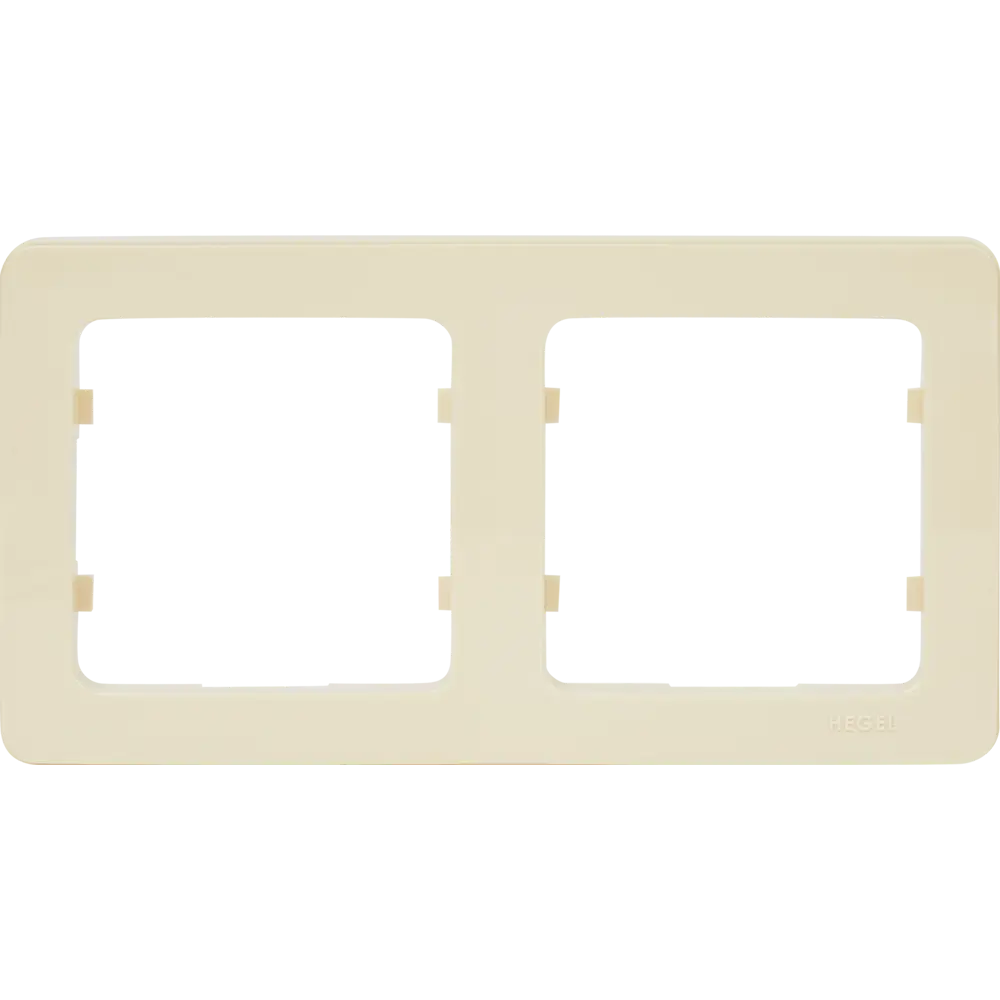 Рамка для розеток и выключателей Hegel Мастер 2 поста цвет слоновая кость STLM-2096807 - Вид №1