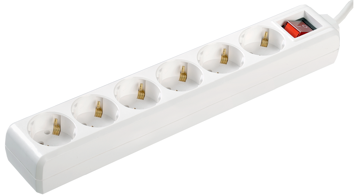 WYP10-16-06-05-ZK-N Удлинитель у06к-выкл. 6 мест 2р+pе/5метров 3х1мм2 16а/250 iek ITK Santreyd 