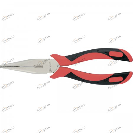 Длинногубцы прямые GRAND 160 мм никелированные двухкомпонентные рукоятки MATRIX 12544