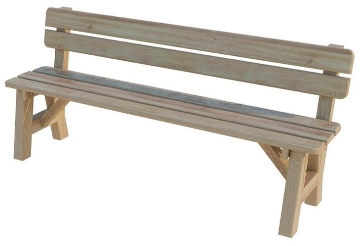 Zuri Design Садовая скамейка из ели со спинкой Egeo G-01-po2s / g-01-po2l - Вид №1