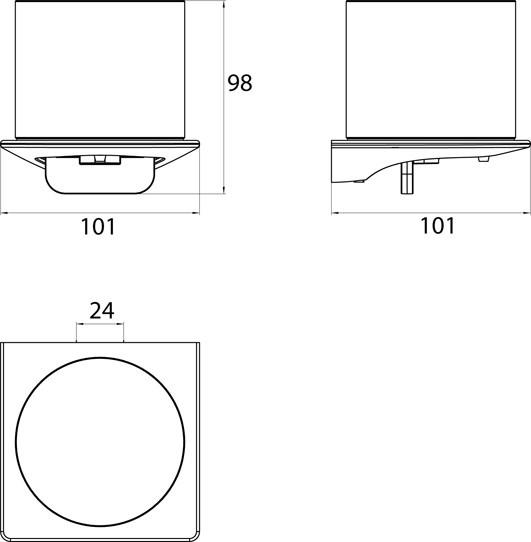 Emco Bad Настенный дозатор мыла Art 1621 001 02 - Вид №5