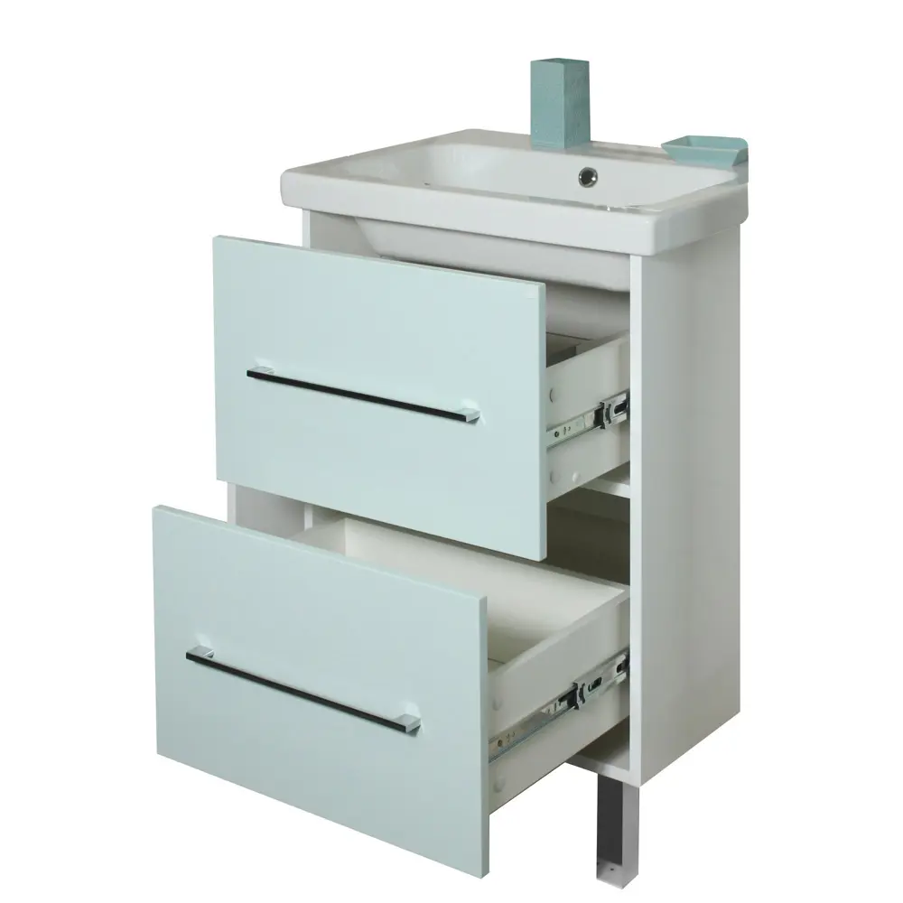 Тумба под раковину подвесная/напольная «Экко» 60 см, цвет мятный SANFLOR STLM-2120196 - Вид №2
