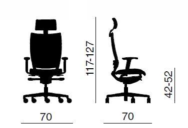 Quadrifoglio Офисное кресло из сетки с 5 спицами Ombra sun-id-1413897 - Вид №1