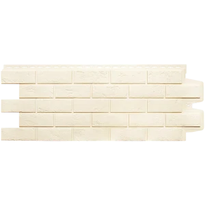 Фасадная панель Grand Line Classic Состаренный кирпич 1109x418 мм молочный 0.38 м²