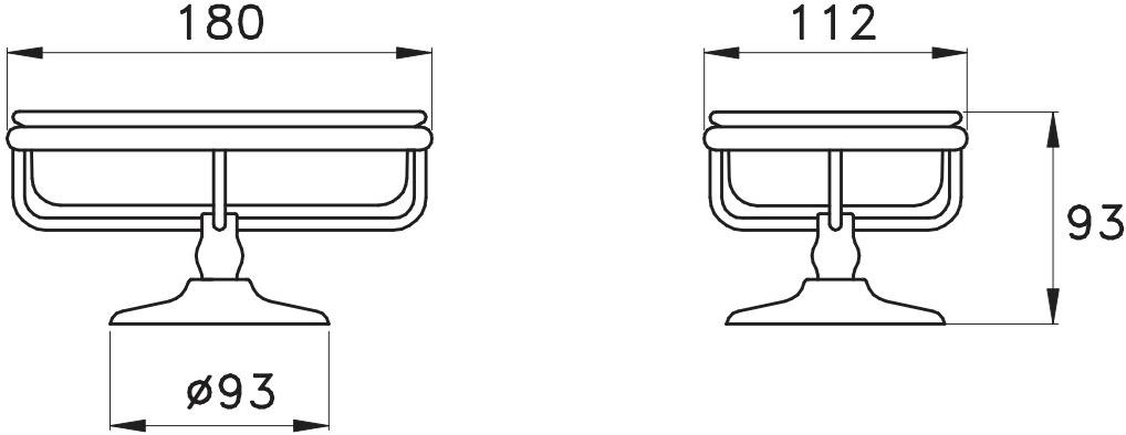 RUBINETTERIE STELLA Мыльница для столешницы из металла Roma sun-id-1515417 - Вид №1