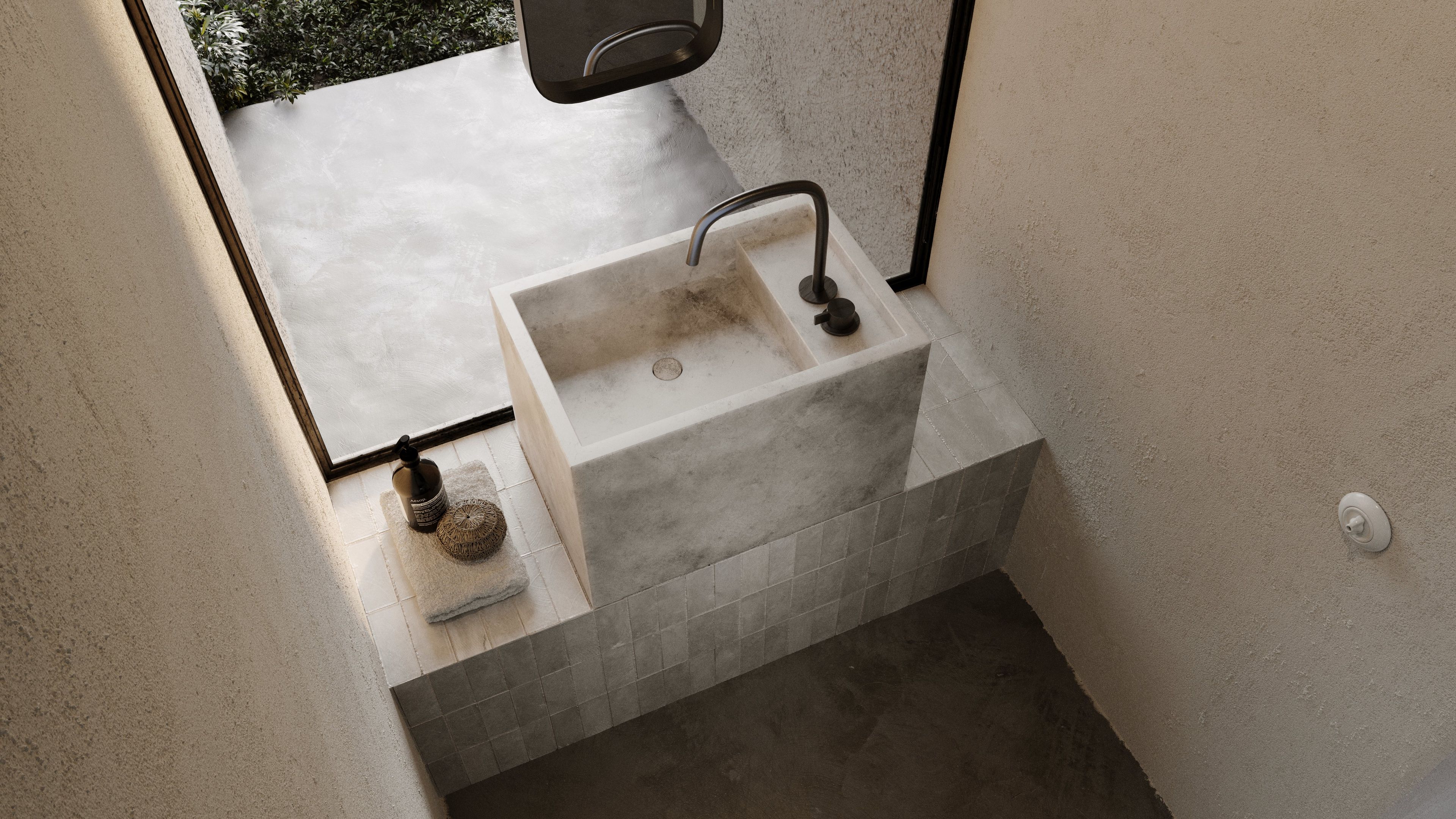 Одиночный подвесной умывальник из натурального камня COCOON Piet Boon ARCH-00052049 - Вид №16