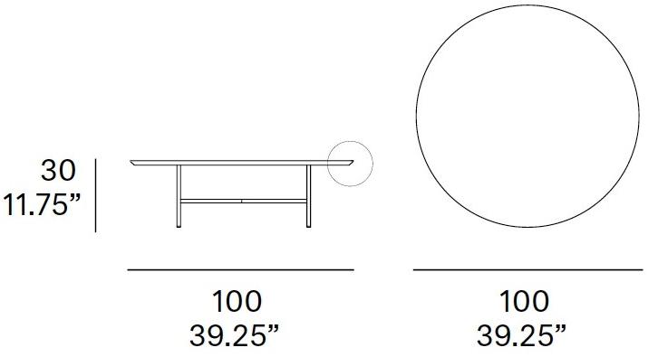 EXPORMIM Круглый садовый столик из dekton®  C916 / c910  - Вид №8