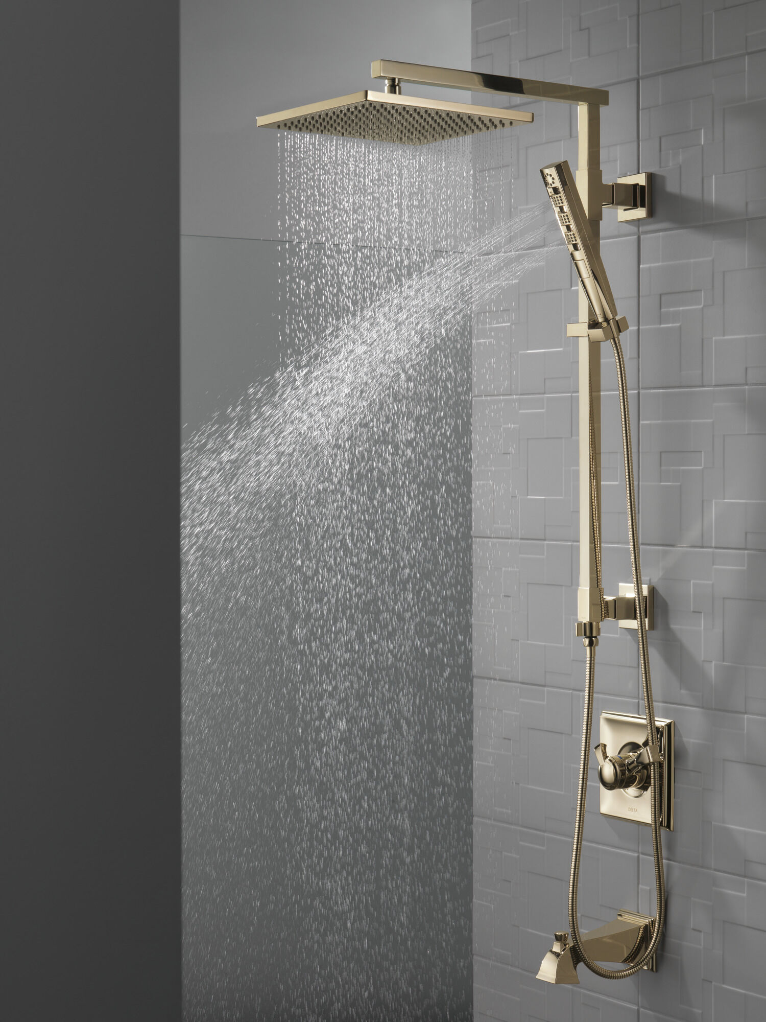59140-PN-PK H2Okinetic® Ручной душ с 4 режимами Delta Faucet Universal Showering Полированный никель  - Вид №6