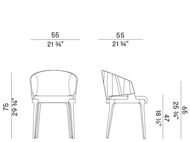 Кресло из ясеня с огнестойкой обивкой Potocco Velis Wood ARCH-00023943 - Вид №4