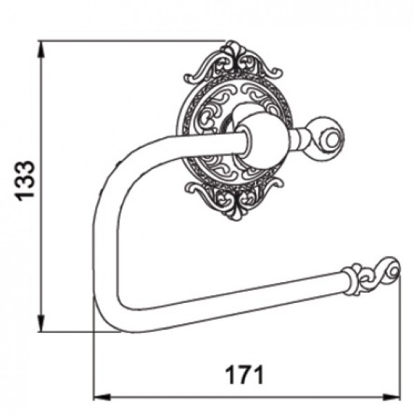 Бумагодержатель без крышки HAYTA (Германия) ANTIC BRASS 13903-1/ VBR sun-id-561066 - Вид №1