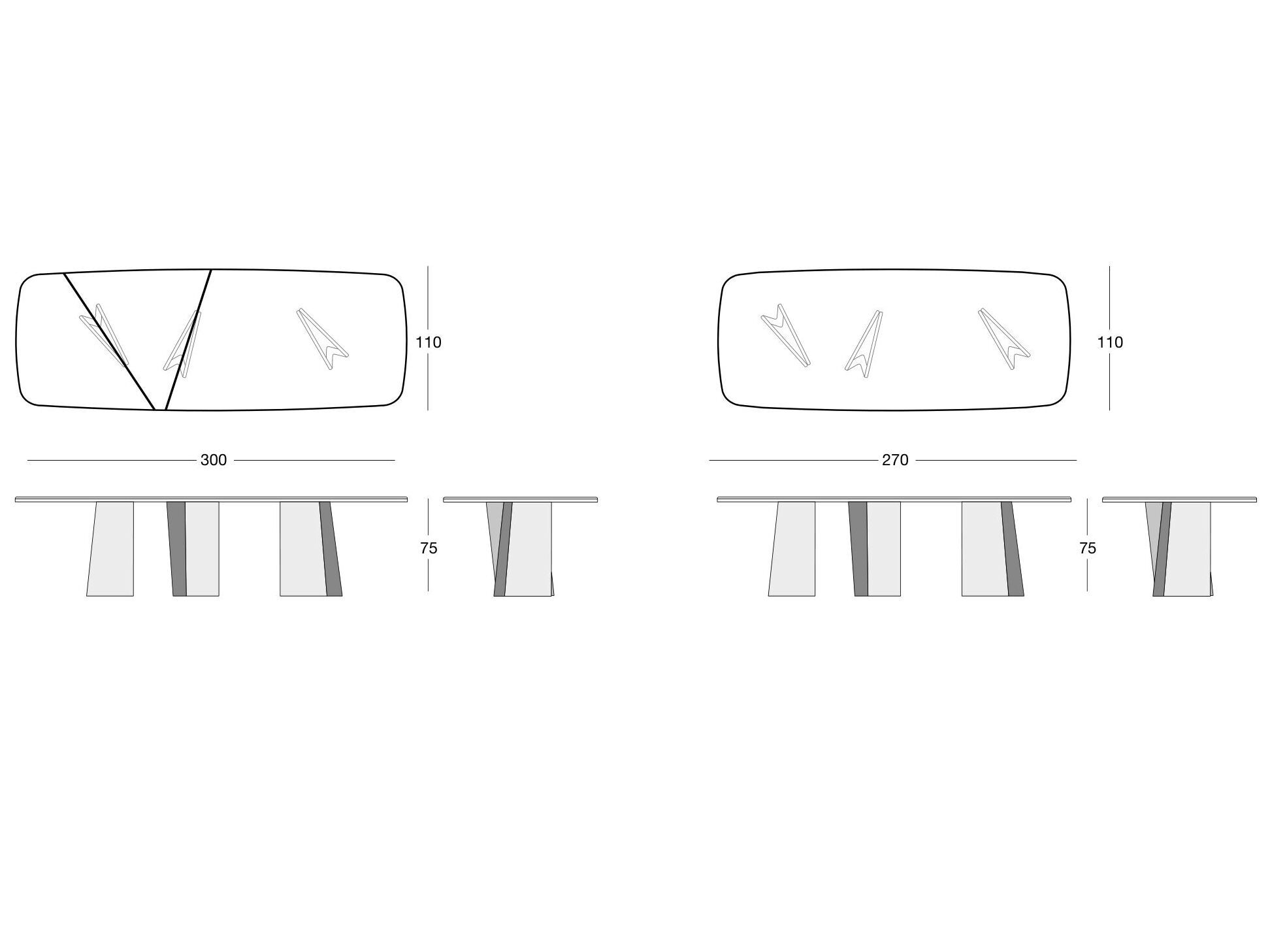 Прямоугольный обеденный стол из натурального камня Longhi Blooming ARCH-00092217 - Вид №6