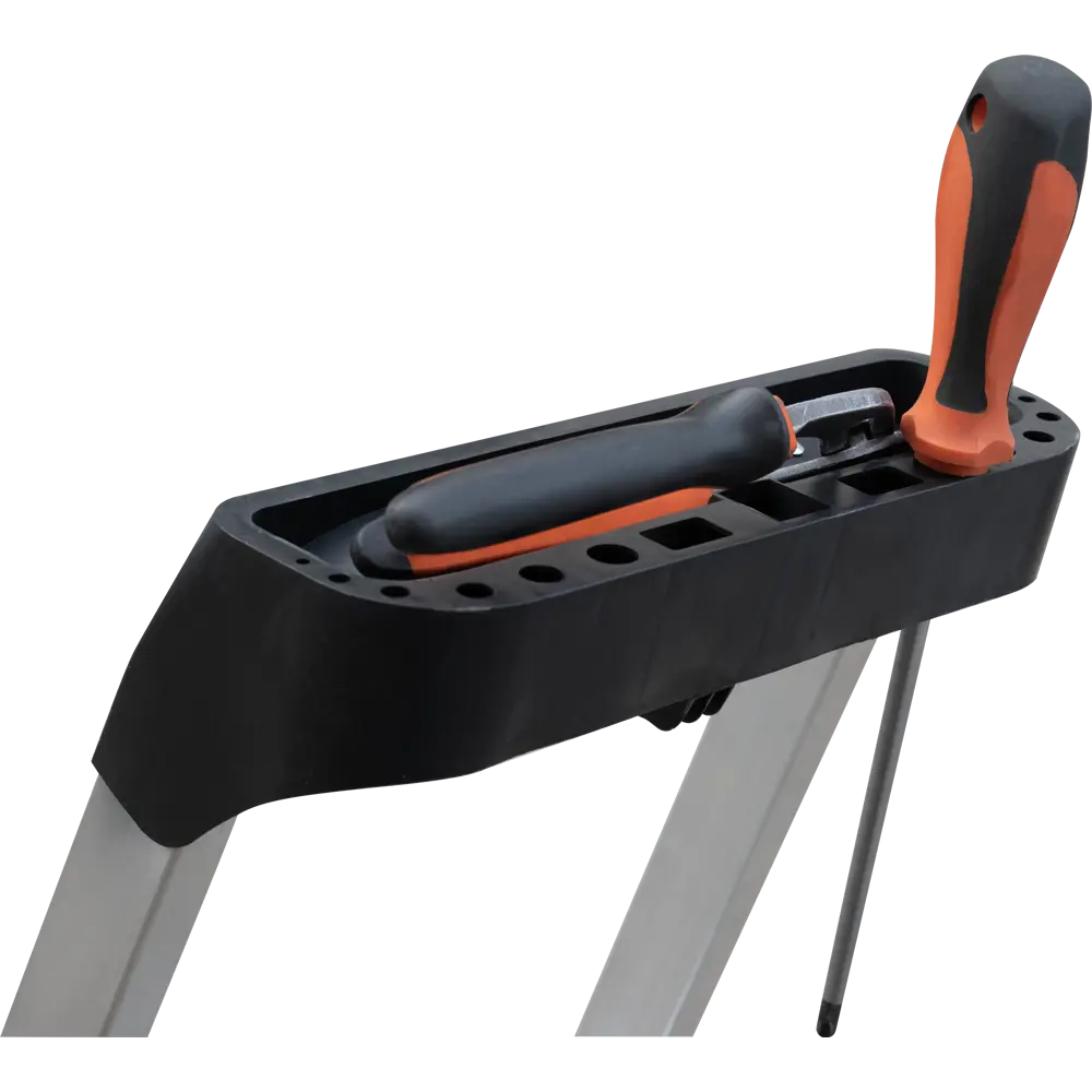 Алюминиевая стремянка Standers 4-ступенчатая с платформой и органайзером 88936746 STLM-1418113 - Вид №8