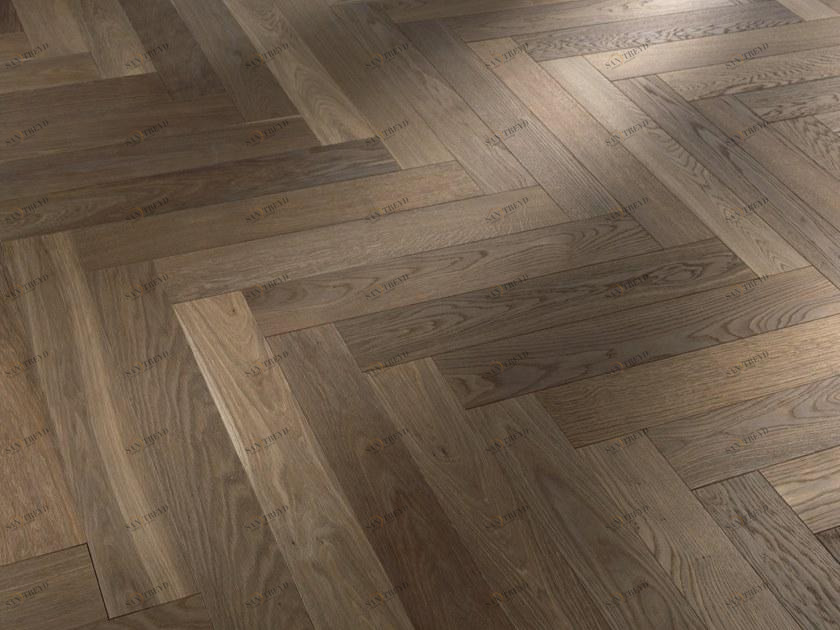 FOGLIE D'ORO Дубовый пол Herringbone 90° sun-id-1348636