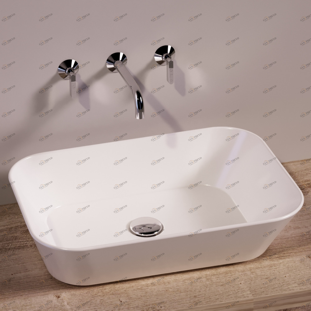 WA04BIANCO Накладная раковина на столешницу  прямоугольная Simas 