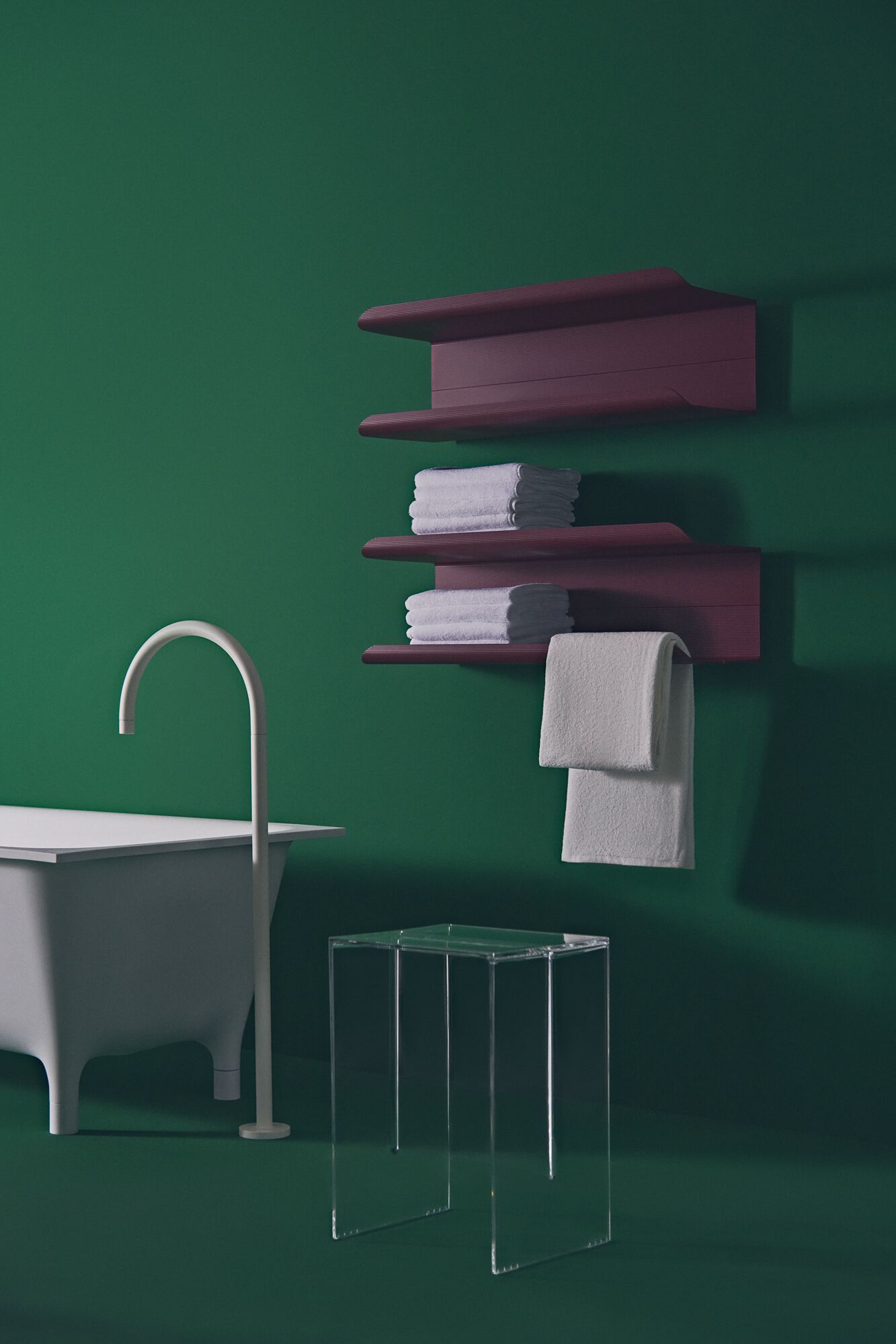 Horizontal recycled aluminium towel warmer Tubes Elements ARCH-00108588 - Вид №4