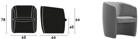 Capdell Кресло из ткани с подлокотниками Plum sun-id-1482776 - Вид №10