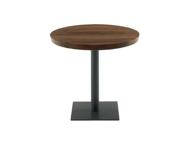 Круглый журнальный столик из массива дерева с железной основой Riva 1920 PEBBLES SMALL ROUND ARCH-00073953